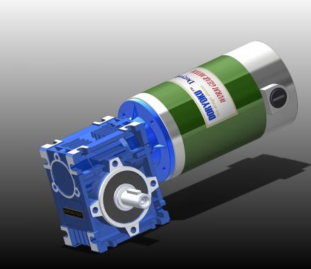Motor de engranaje de gusano DIA80 de 160W - Motor de engranaje de gusano DC WG80S.NMRV 030 56B14 instalado en herramienta de jardín, cortadora de césped. NMRV 040 o 63B14 es una opción.